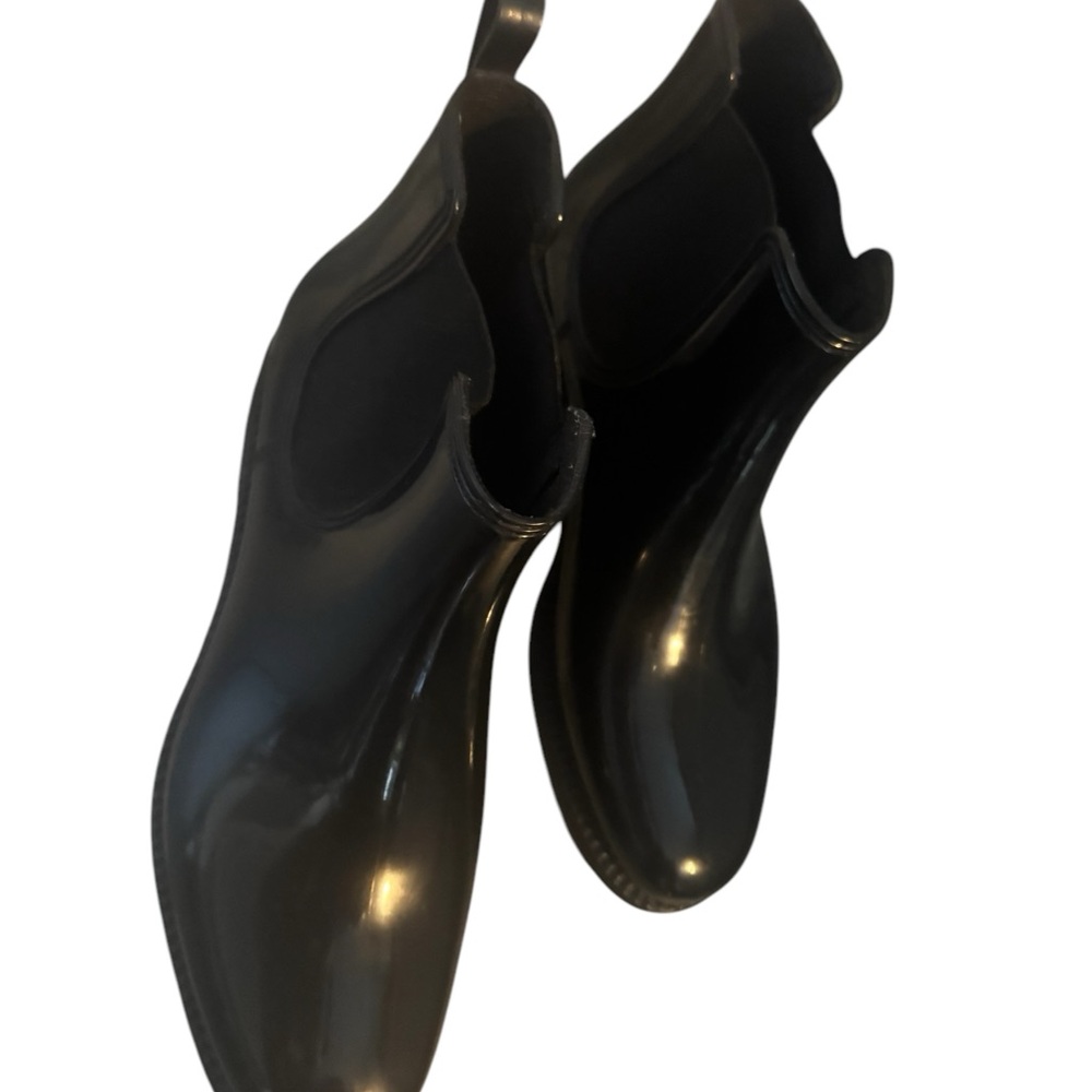 Henry Ferrera Clarity-52 Black Ankle Pull On Wellington Rain Boots. - Picture 3 of 6